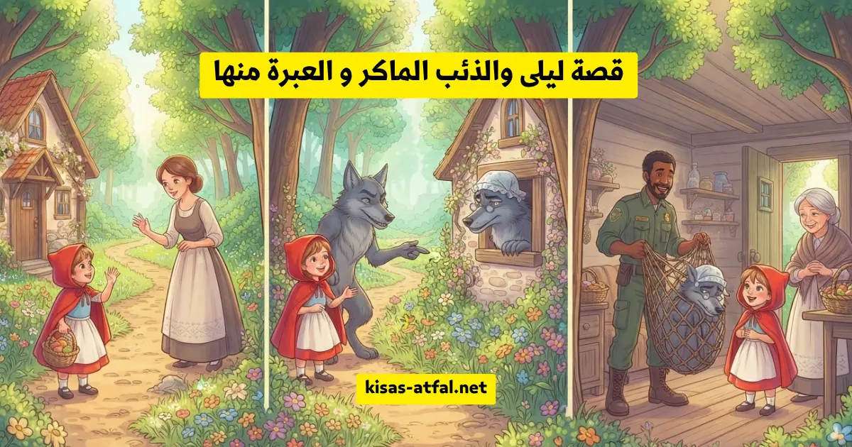 قصة ليلى والذئب الماكر و العبرة منها